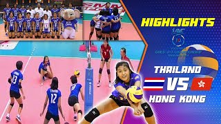 Full Match ไทย Thailand vs ฮ่องกง Hong Kong  AVC Volleyball Girls U17 Championship [upl. by Jerrine933]