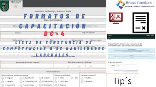 Formato STPS DC4 Listado de Constancia de Habilidades Laborales [upl. by Audwin]