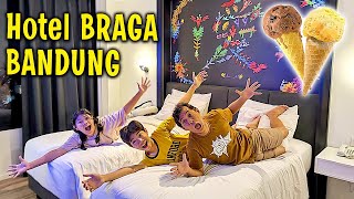 24 JAM NGINAP HOTEL BRAGA BANDUNG  BORONG ES KRIM DI BRAGA  CnX Keliling Jawa  Vlog Liburan [upl. by Mikaela]