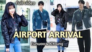 Shocking Cha Eun Woo and Mun Ka Young Arrive Airport heading to Malaysia [upl. by Arrim]