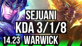 SEJUANI vs WARWICK JGL  KR Diamond  1423 [upl. by Leonid]