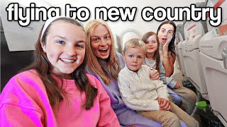 FLYING TO A NEW COUNTRY WITH 4 KIDS  Family Fizz [upl. by Llenad]