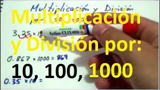 Matematica Basica  Multiplicación y Division por 10 100 y 1000  Curso de Matematica 1 [upl. by Cohbert400]