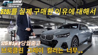 520i M패키지 차량 출고를 하면서 매력을 더 느낀 영업사원 브룩클린 그레이 컬러가 너무 [upl. by Saleem]