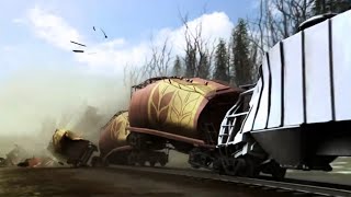 Hinton Train Collision  Animation [upl. by Fontana]