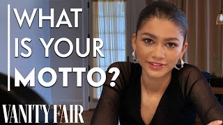 Zendaya Answers Personality Revealing Questions  Proust Questionnaire  Vanity Fair [upl. by Eanahc]