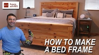 How to Make a Bed Frame with plans available [upl. by Noiroc796]