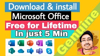 how to download amp install lifetime free microsoft office 2019 for windows 10 amp 11 free ms office [upl. by Chemesh]