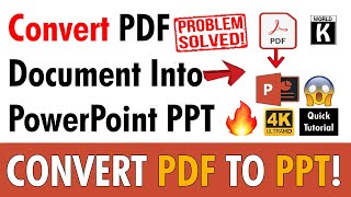 How To Convert PDF Document Into PPT  Convert PDF To PowerPoint [upl. by Greenwald]