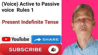 Voice Active to passive voice Rule 1 Present Indefinite tense Soyab Sir 👍👍 [upl. by Bradney251]