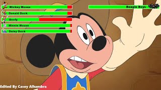 The Three Musketeers vs Beagle Boys with healthbars [upl. by Ahk]