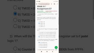 Microprocessor and Microcontrollers NPTEL Week 7 Assignment 7 Answers [upl. by Ralat]