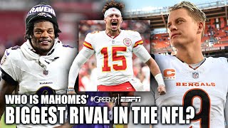 WHO IS PATRICK MAHOMES BIGGEST RIVAL 👀 Joe Burrow Lamar Jackson or Josh Allen  greeny [upl. by Rycca906]