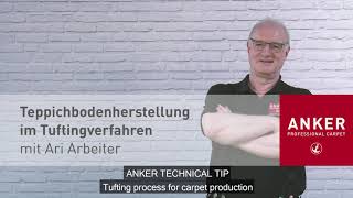 ANKERTECHNIKTIPP TEPPICHBODENHERSTELLUNG IM TUFTINGVERFAHREN OmeU [upl. by Kinsler]