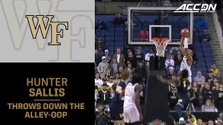 Wake Forests Hunter Sallis Throws Down The Alleyoop From Cameron Hildreth [upl. by Burt]