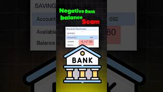 Negative Bank balance scam No penalty on minimum balance Acfinance shortsvideo ytshort [upl. by Joachima]