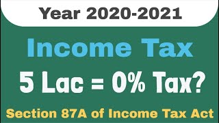 What is Income tax Rebate  Income tax Rebate in Tamil  Income Tax Slab and Calculation Section 87A [upl. by Rubinstein]