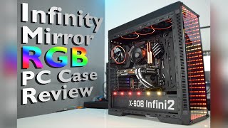 Review Inter Tech X908 Infini2 Infinity Mirror RGB Full Tower PC Case [upl. by Mcclenon]