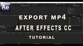 Export Mp4 for After Effects CC using Aftercodecs [upl. by Dweck]