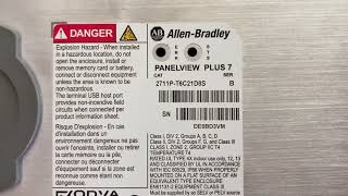 Allen Bradley Panelview Plus Factory Reset [upl. by Eehc]