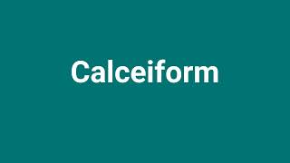 Calceiform Meaning and Pronunciation [upl. by Onabru880]