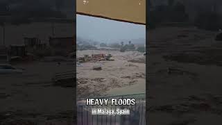 Flash flood in malaga spain  The powerful force of water that sweeps away everything in its path [upl. by Stacie]