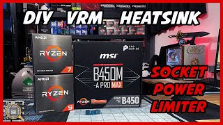 MSI B450M A Pro MAX 5800X 5950X with PPT Limiter and DIY VRM Heatsink [upl. by Lovmilla984]