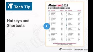 Mastercam Hotkeys and Shortcuts  Mastercam 2022 Tech Tip [upl. by Gehman]