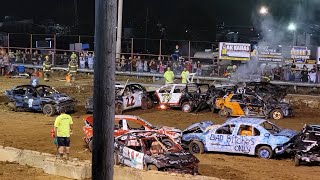 20210827 Hookstown Fair Demolition Derby H7 4 Cylinder [upl. by Ahsille]