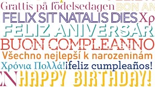 Happy Birthday MultiLanguage Version [upl. by Evanne]