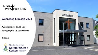 NGK Westerkerk  Avonddienst 13 maart 2024 Biddag [upl. by Akiras]