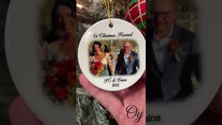 First Christmas Married Personalized Photo Ornament shorts [upl. by Prudhoe577]