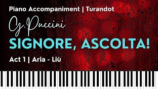 SIGNORE ASCOLTA Puccini Liùs Aria from TURANDOT Piano accompaniment [upl. by Ocnarfnaig]