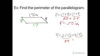 Find the Perimeter of a Parallelogram [upl. by Lietman]