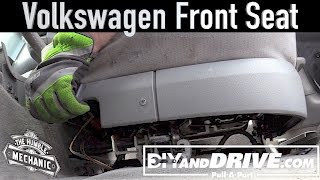 How To Remove A VW Front Seat  Salvage Yard Tips [upl. by Aniral]