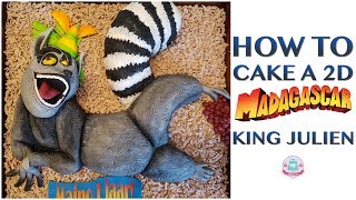 HOW TO CAKE A 2D MADAGASCAR KING JULIEN  Abbyliciousz The Cake Boutique [upl. by Arraes]