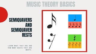 How to Read Music Semiquaver Notes and Semiquaver Rests sixteenth notes and sixteenth note rests [upl. by Jeffy]