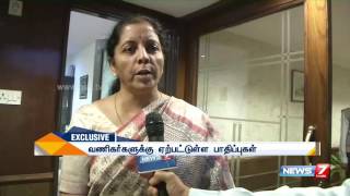 Demonetization Nirmala Sitharaman on problems faced by traders  News7 Tamil [upl. by Rozalin]