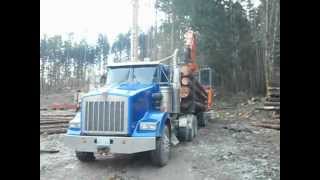 Kenworth Logging truck being loaded in Wa state [upl. by Perle]