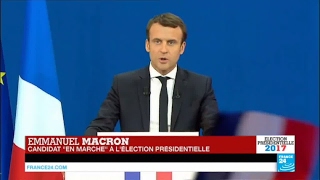 REPLAY  Discours dEmmanuel Macron en tête du 1er tour de la Présidentielle 2017 en France [upl. by Salzhauer]