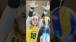 Smashing power of Zehra gunes turkiye volleyball player volleyball shortvideo ytshorts turkey [upl. by Ettenel]