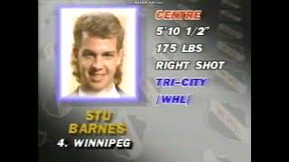 Winnipeg Jets Draft Stu Barnes 1989 NHL Draft [upl. by Acire]