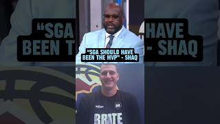 Shaq tells Jokić that SGA should have won MVP over him 😅 [upl. by Eanrahs]