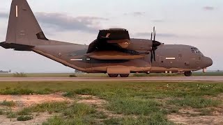 AC130J Gunship Lands on a Highway [upl. by Harmaning]