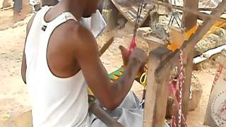 Making Kente Cloth in Adanwomase Ghana Africa [upl. by Moore]