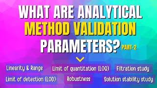 What are Analytical Method Validation Parameters Part2 [upl. by Marko138]