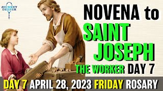 Novena to St Joseph the Worker Day 7 🤎 FRIDAY ROSARY April 28 2023 SORROWFUL Mysteries of Rosary [upl. by Rebmik317]