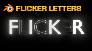 Flicker Text Animation in Blender  Geometry Nodes [upl. by Anyrb]