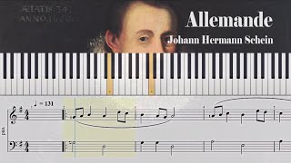 Allemande  Johann Hermann Schein  Sheet Music for Piano [upl. by Hemetaf]