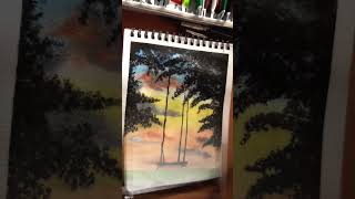 beautiful nature transition drawing audienceengagement viralshorts watercolor [upl. by Moreville]